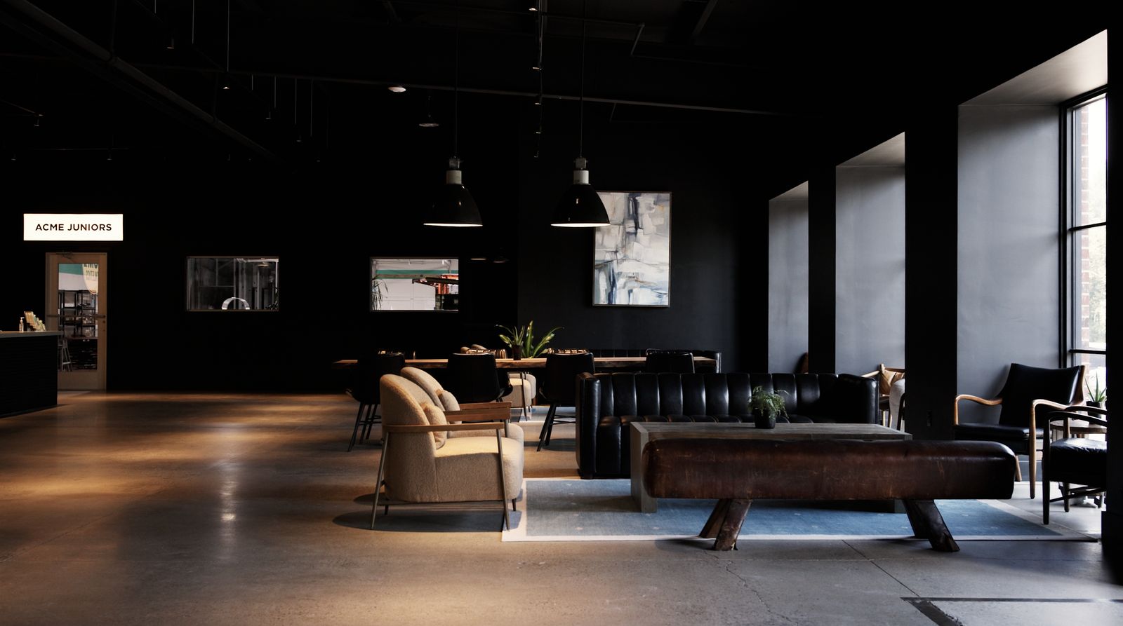 The lounge inside ACME Athletics